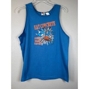 Energy Zone Boys Graphic Tank Top XL Street Skate Contest Eat Concrete Y2K NWT